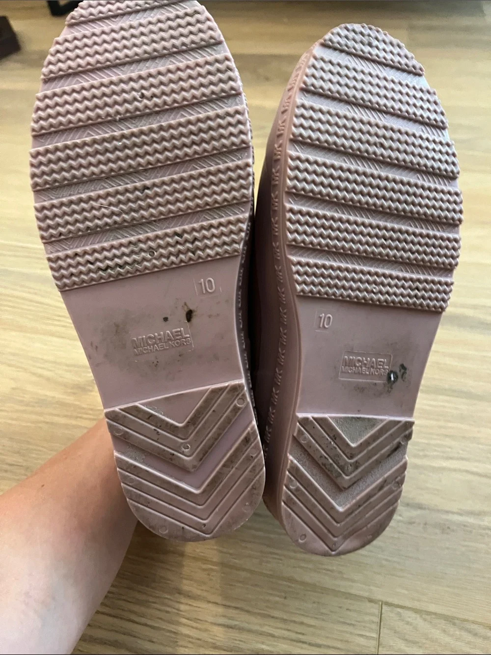 Michael Kors Mac Light Pink Matte Short Rain Boots